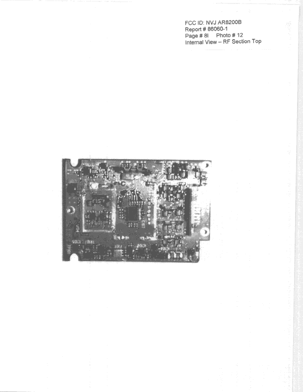 Hand-held Scanner - FCC ID NVJAR8200B - AOR USA Inc.