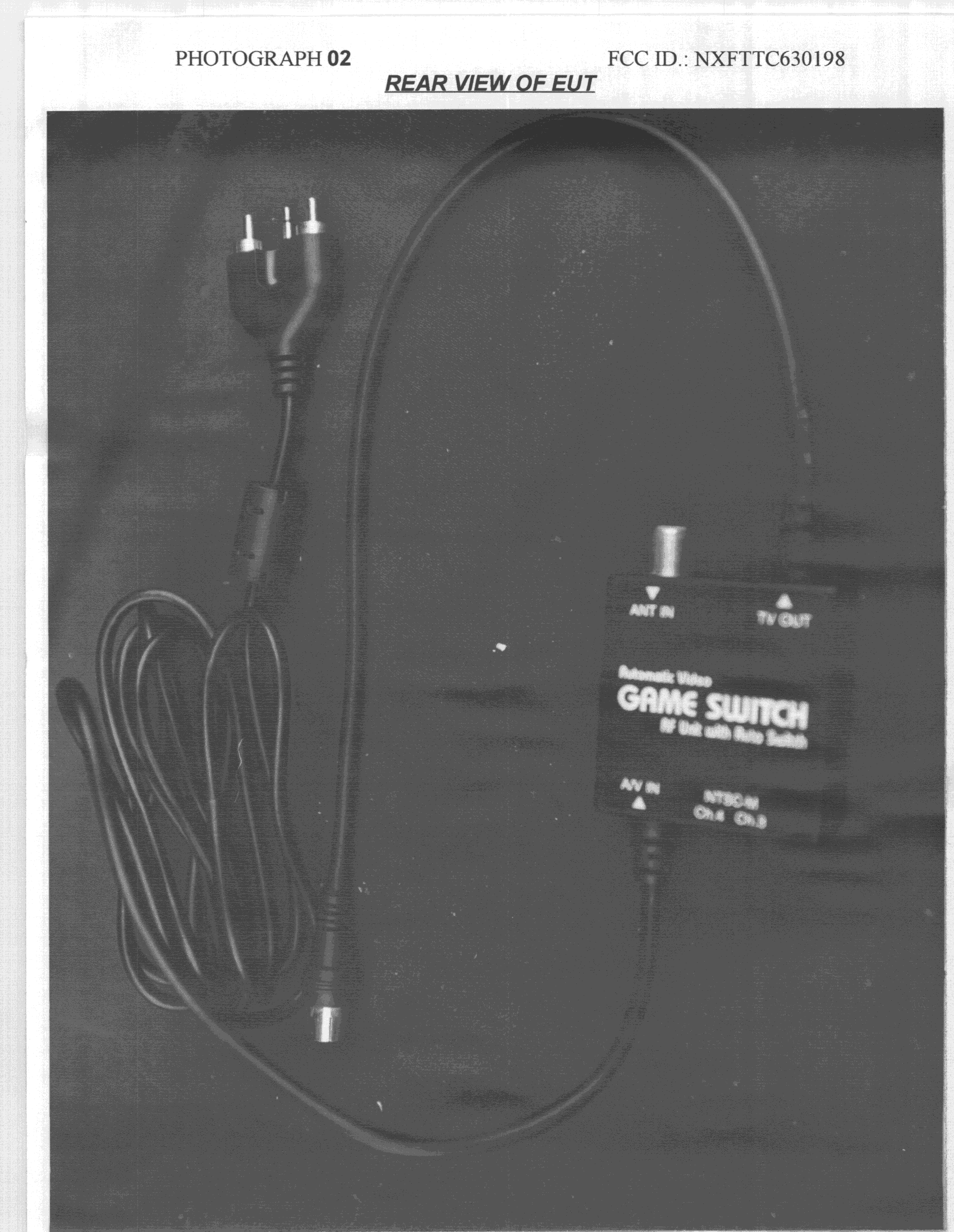 RF Modulator for Video Game - FCC ID NXFTTC630198 - Taiwan Techtron Corp. (4)