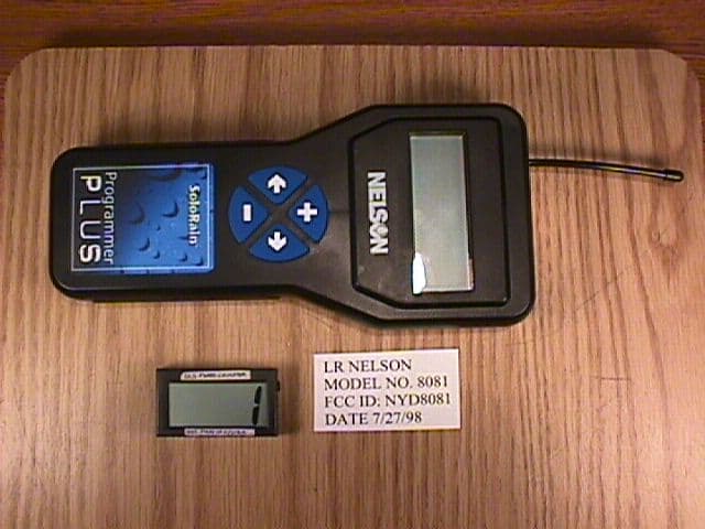 Irrigation System Transceiver - FCC ID NYD8081 - L.R. Nelson Corporation