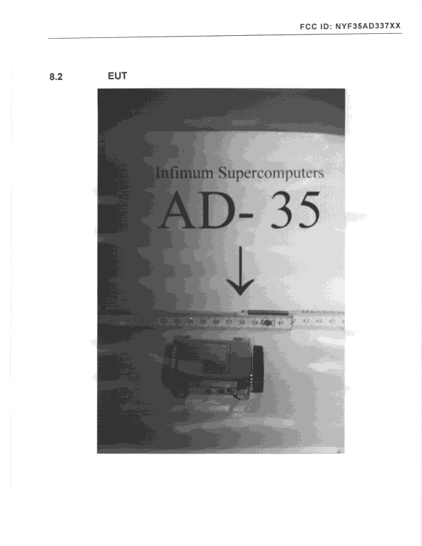 JBP - Part 15 Class B Computing Device Peripheral - FCC ID NYF35AD337XX - ISC Infimum SuperComputers