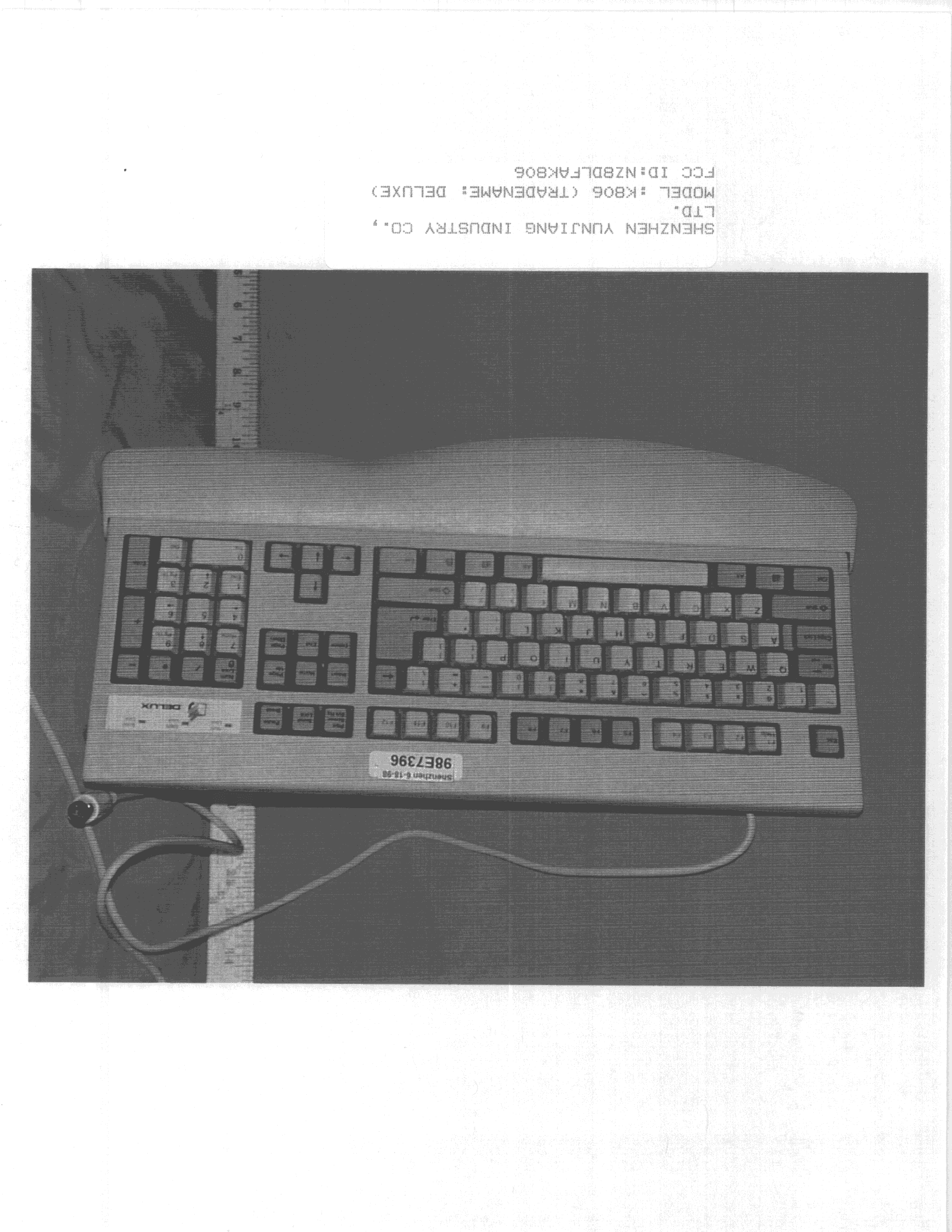 JBP - Part 15 Class B Computing Device Peripheral - FCC ID NZ8DLFAK806 - Shenzhen Duocai Industry Co. Ltd.