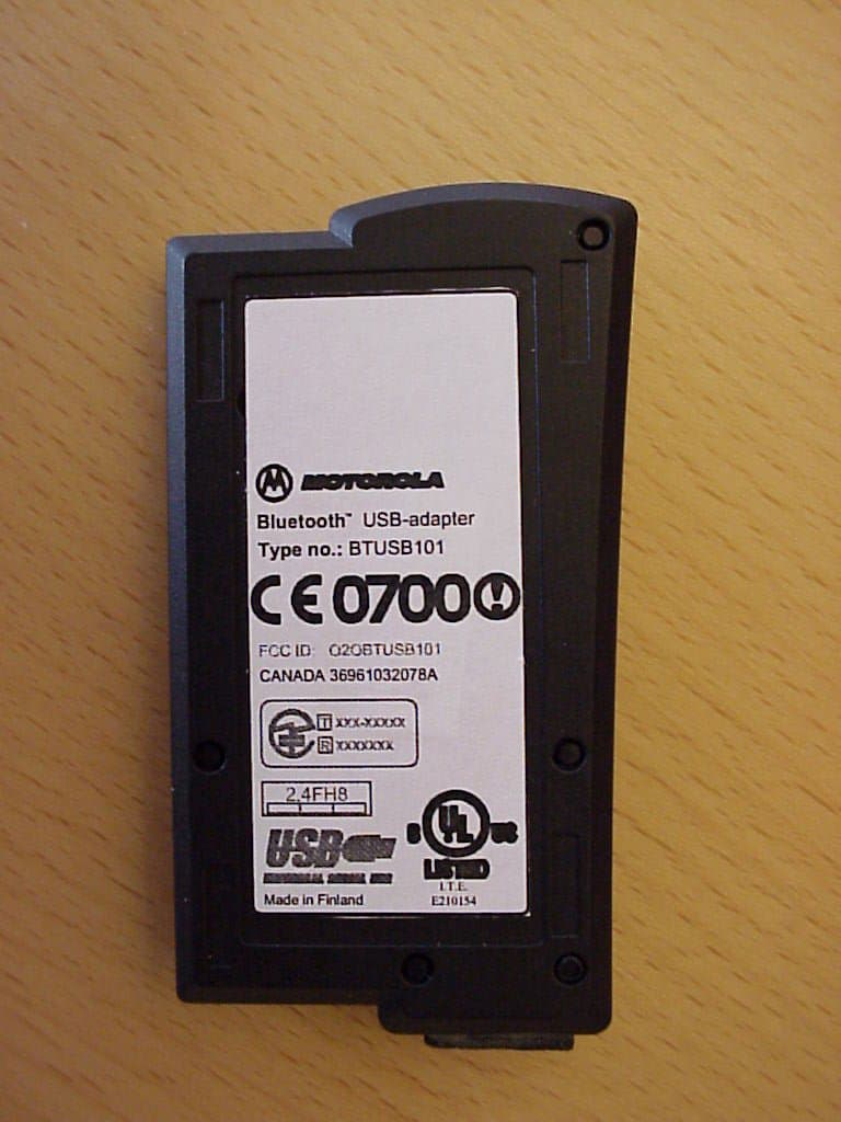 USB Bluetooth Transmitter - FCC ID O2OBTUSB101 - Digianswer A/S