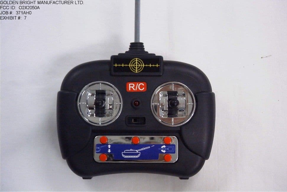 49 MHz Remote Control Transmitter - FCC ID O2X2050A - Golden Bright Manufacturer Ltd
