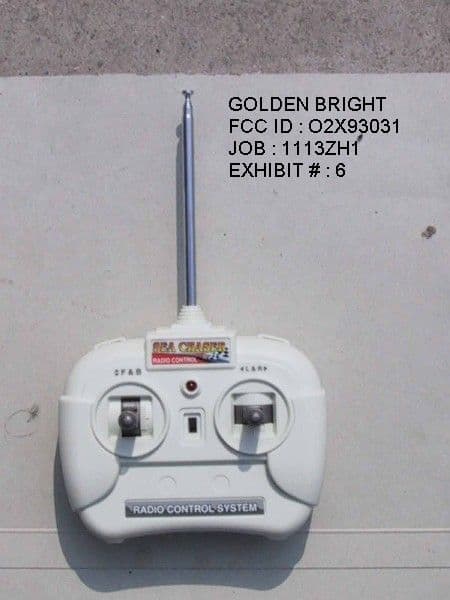27MHz R/C Car Transmitter - FCC ID O2X93031 - Golden Bright Manufacturer Ltd