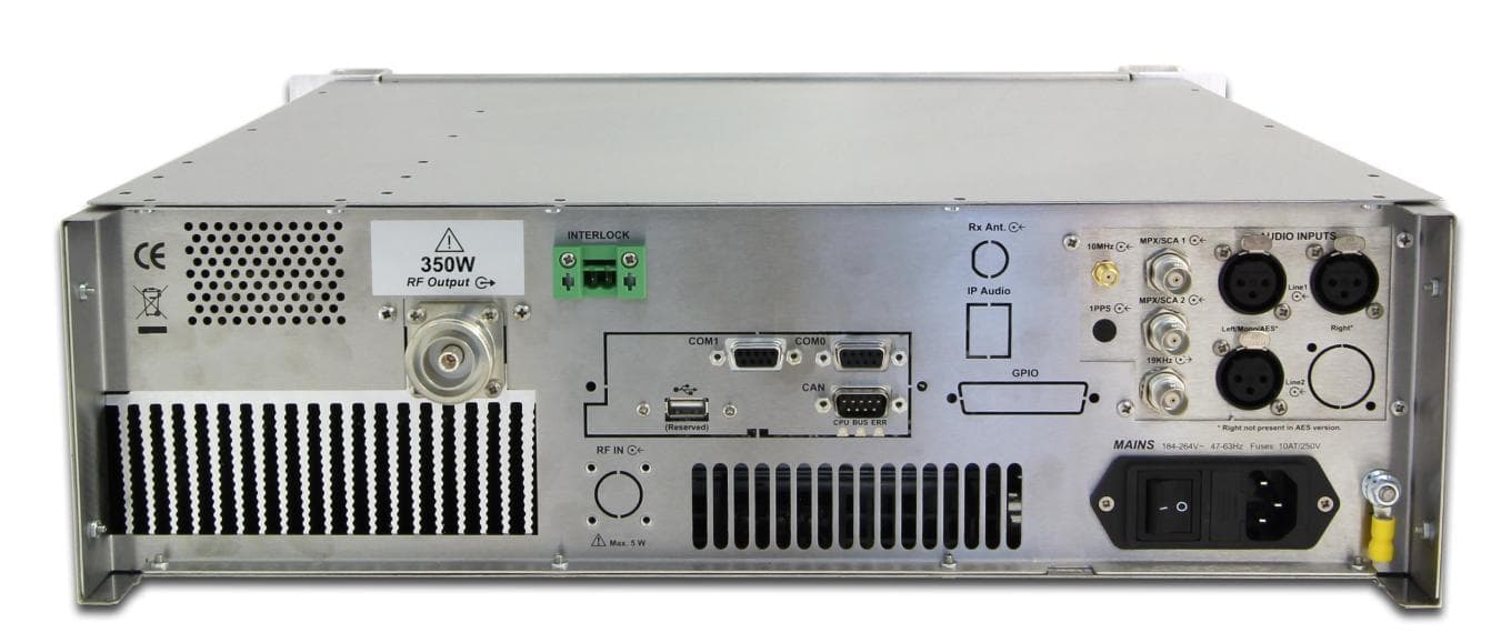 HELIOS FM 350W TRANSMITTER - FCC ID O35-HFM0350W - Worldcast Systems, Inc.
