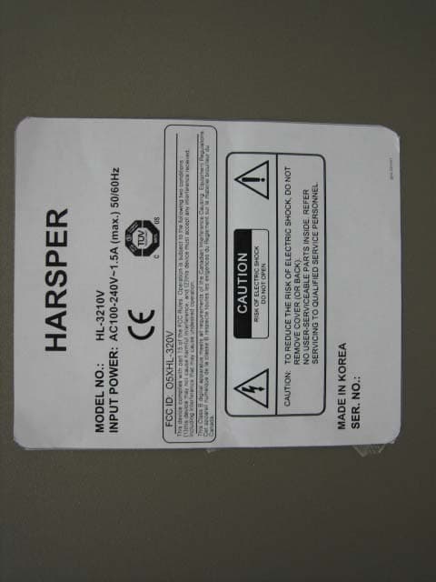 LCD Monitor TV - FCC ID O5XHL-320V - Harsper Co., Ltd. (3)
