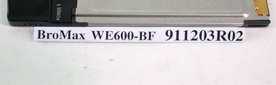 54M WLAN CardBus Adapter - FCC ID O6M-WE600BF - BroMax Communications Inc (2)