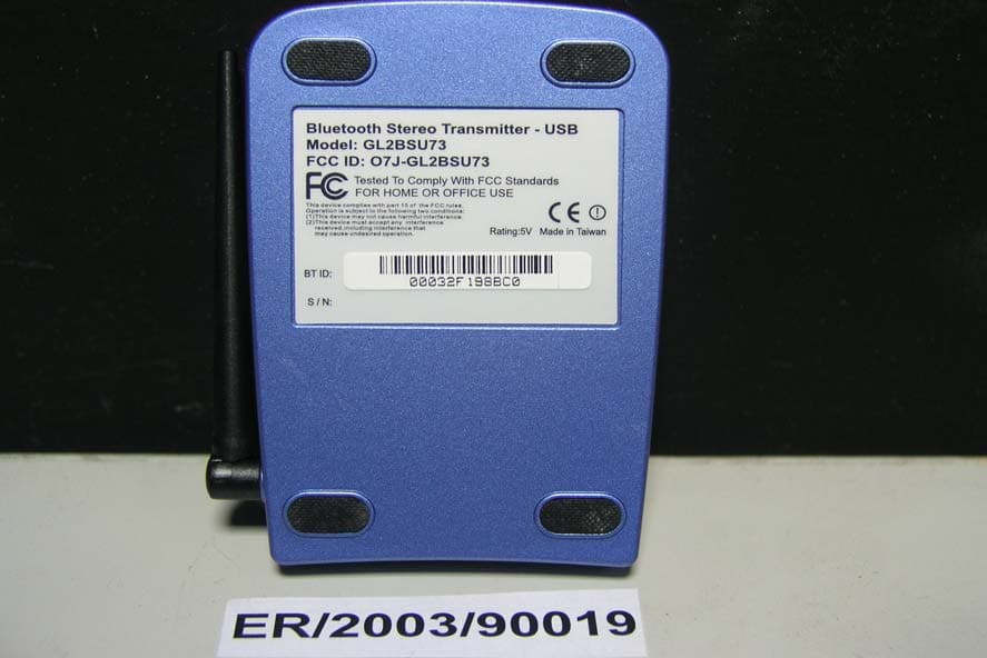 Bluetooth Stereo Transmitter-USB - FCC ID O7J-GL2BSU73 - Global Sun Technology Inc