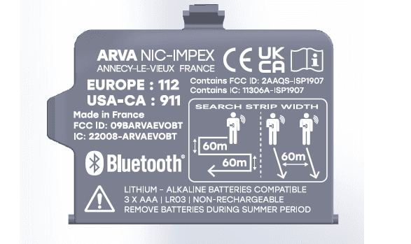AVALANCHE BEACON - FCC ID O9BARVAEVOBT - ASTEELFLASH FRANCE (3)