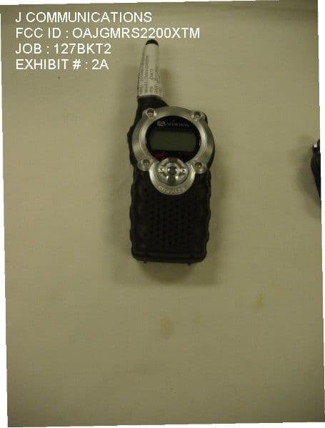 FRS/GMRS TRANSCEIVER - FCC ID OAJGMRS2200XTM - J Communications Co Ltd