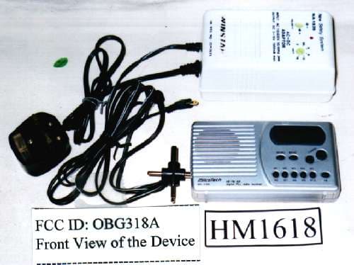 PLL DIGITAL RADIO RECEIVER - FCC ID OBG318A - Sunny-Tech Electronic Co Ltd
