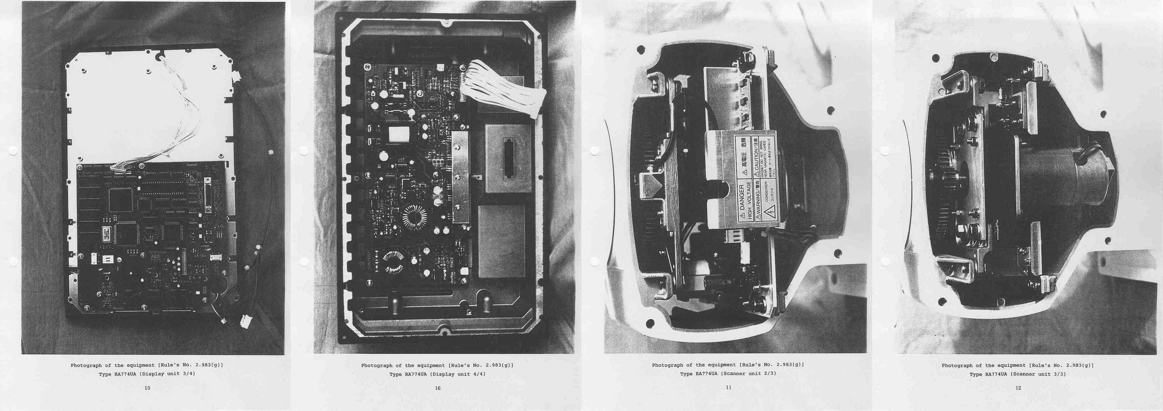 Marine Radar RA774UA - FCC ID OCS6DXRA774UA - Anritsu Corporation