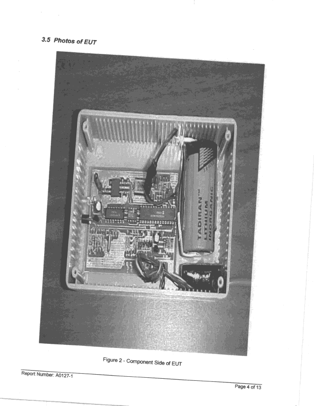 Utility Meter Reader Receiver - FCC ID ODYD237 - Datamatic, Ltd