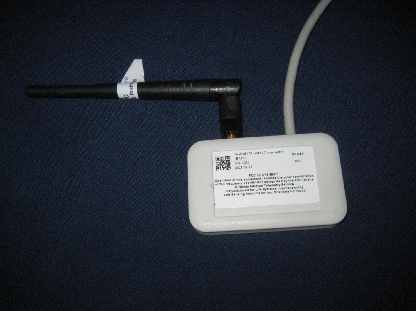 Bedside Wireless Transmitter - FCC ID OF8-BMT1 - Life Sensing Instruments, Inc. (5)