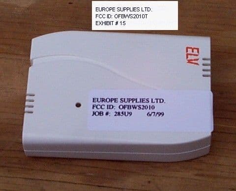 Weather Station - Inside Temperature Sensor - FCC ID OFBWS2010T - Europe Supplies Limited