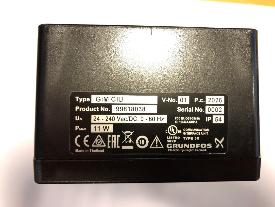 Machine Health Monitor - FCC ID OG3-GIM1A - Grundfos Holding A/S (2)