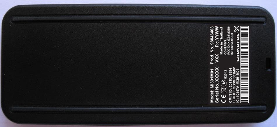 Remote control unit for GRUNDFOS GO - FCC ID OG3MI301M01 - Grundfos Holding A/S