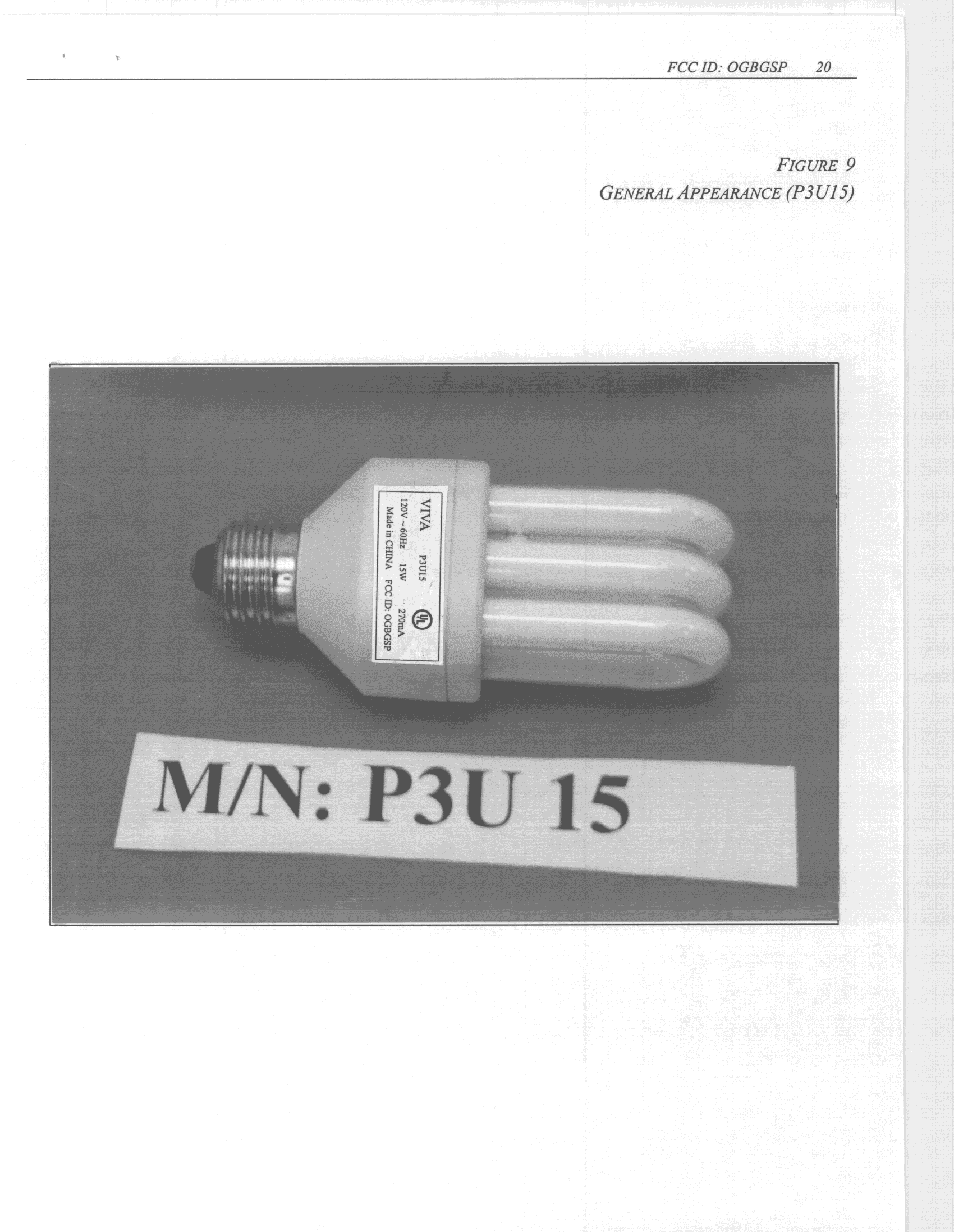 RF Lamp - FCC ID OGBGSP - Shanghai Viva Home Improvement Co. Ltd. (3)