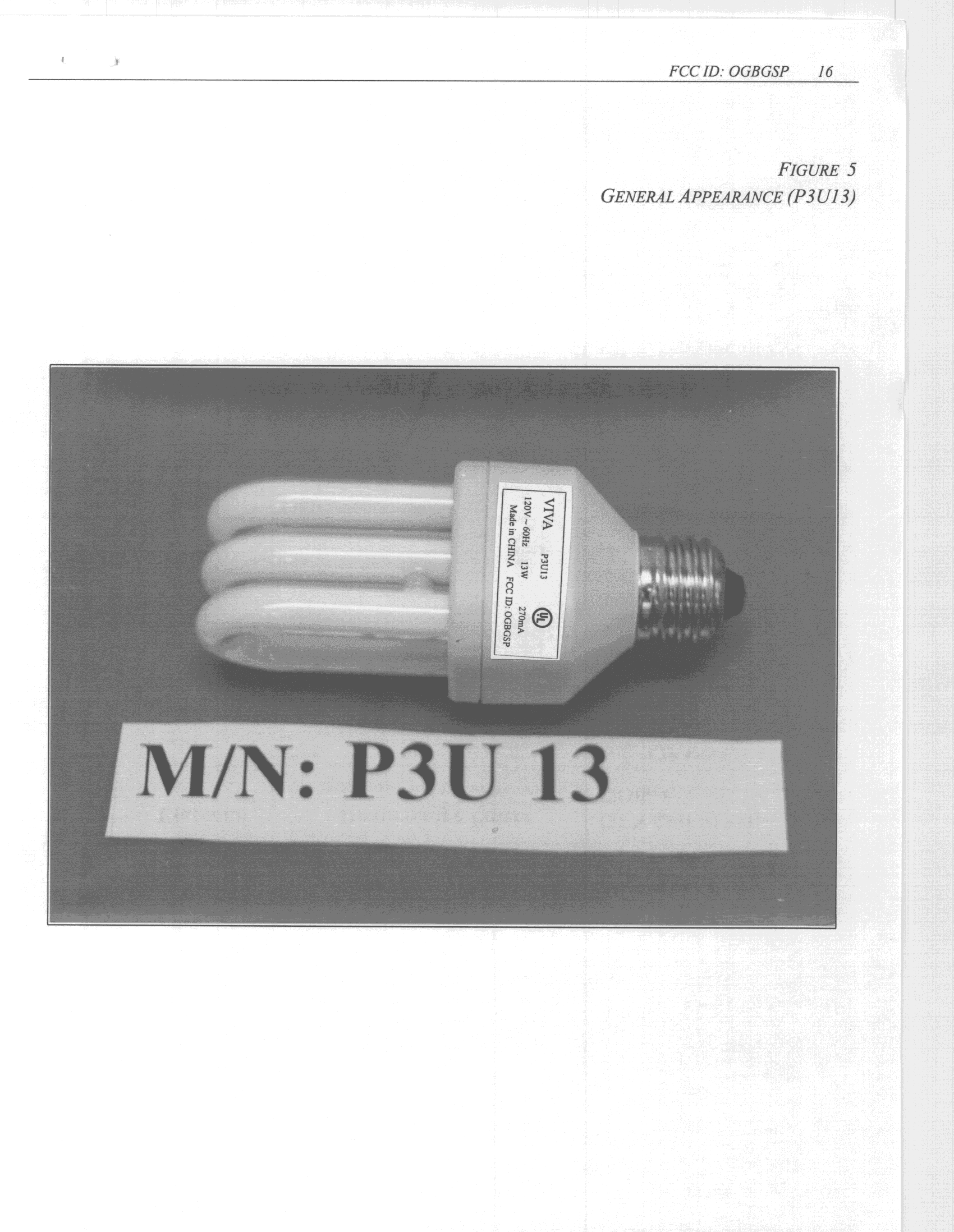 RF Lamp - FCC ID OGBGSP - Shanghai Viva Home Improvement Co. Ltd. (2)