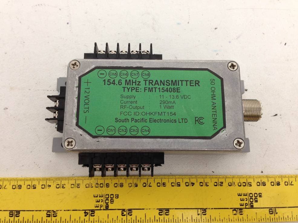 154.6 MHz Transmitter - FCC ID OHKFMT154 - South Pacific Electronics Ltd.