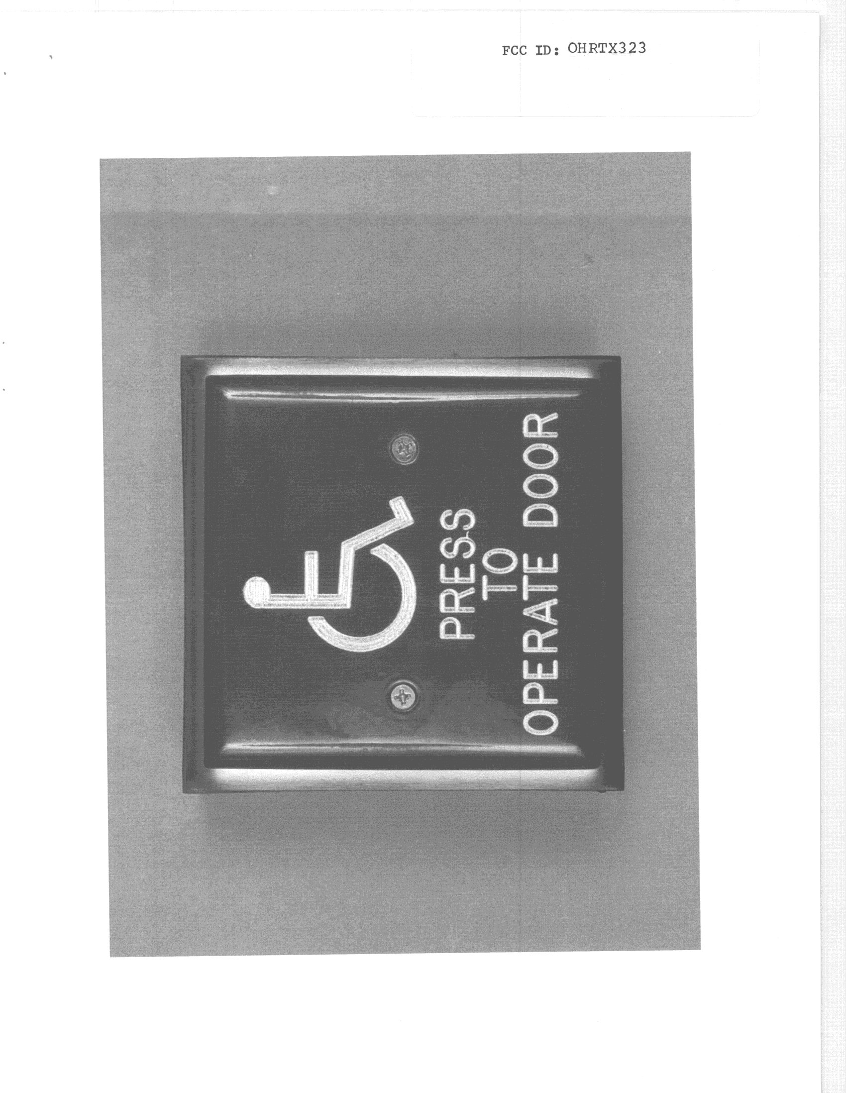 Door Opener - FCC ID OHRTX323 - MS Sedco, Inc.