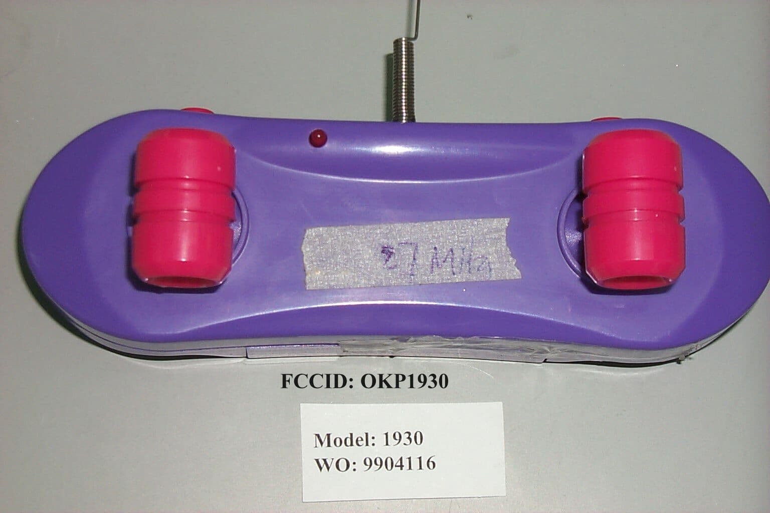 DXX - Part 15 Low Power Communication Device Transmitter - FCC ID OKP1930 - WowWee Group Limited