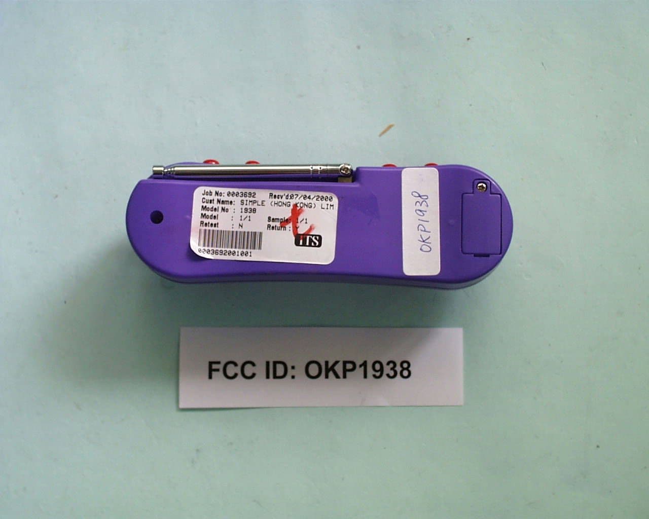 Remote Control Toy Car - FCC ID OKP1938 - WowWee Group Limited
