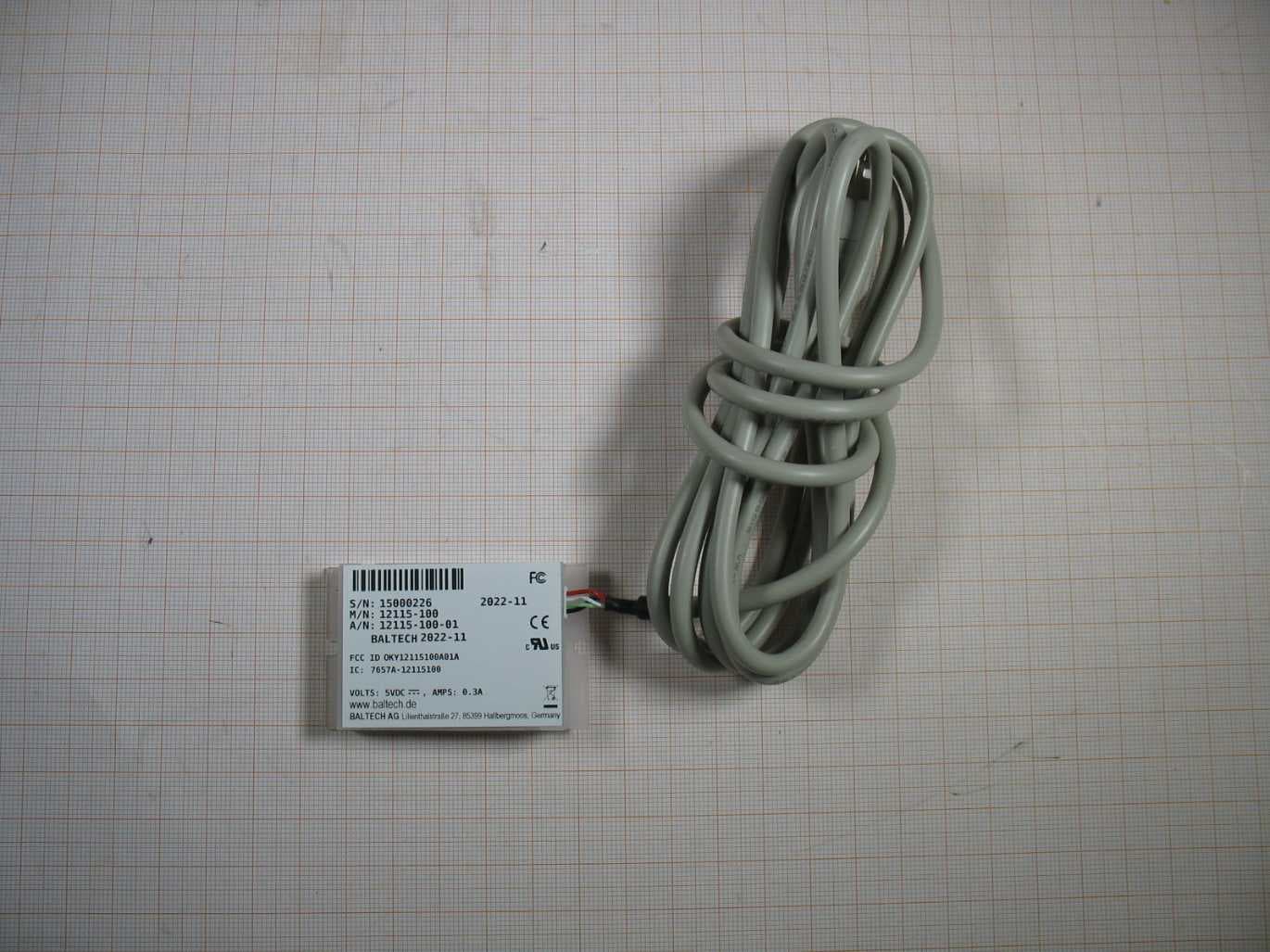 RFID Card Reader - FCC ID OKY12115100A01A - Baltech AG