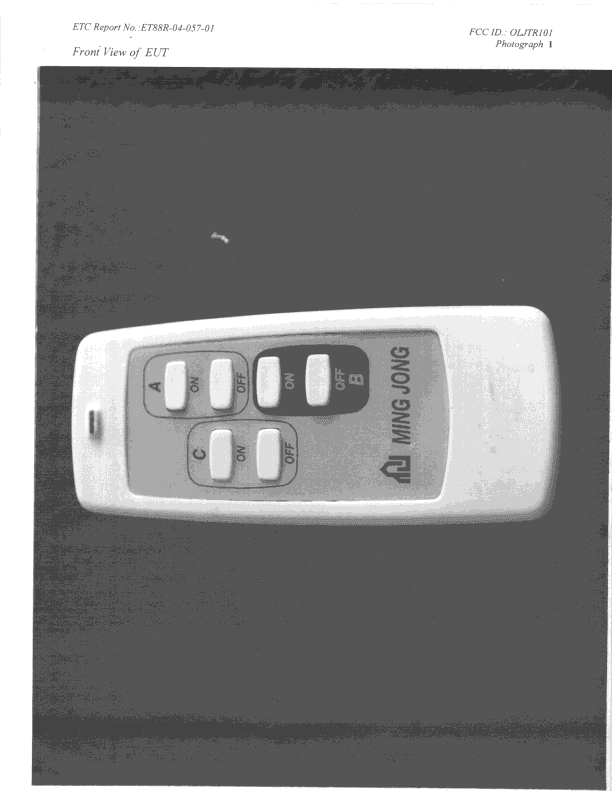 DSC - Part 15 Security/Remote Control Transmitter - FCC ID OLJTR101 - Ming Jong Technologies Co Ltd (2)