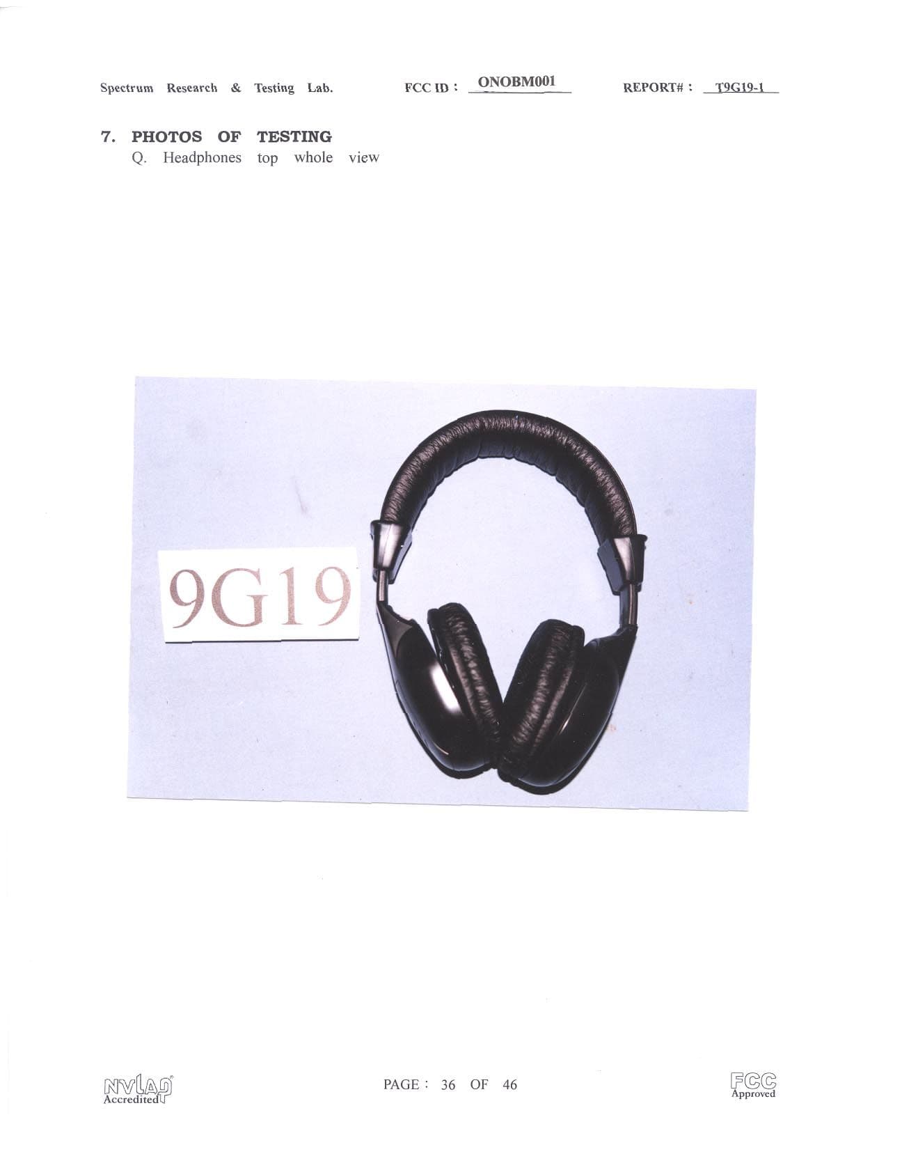 Wireless Headphone - FCC ID ONOBM001 - Bio-Mate Technology Co. Ltd.