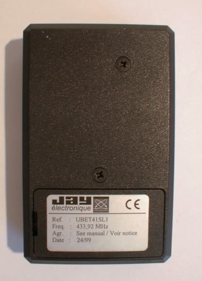 Radio remote control system - transmitter - FCC ID OQMUB1 - Jay Electronique (1)