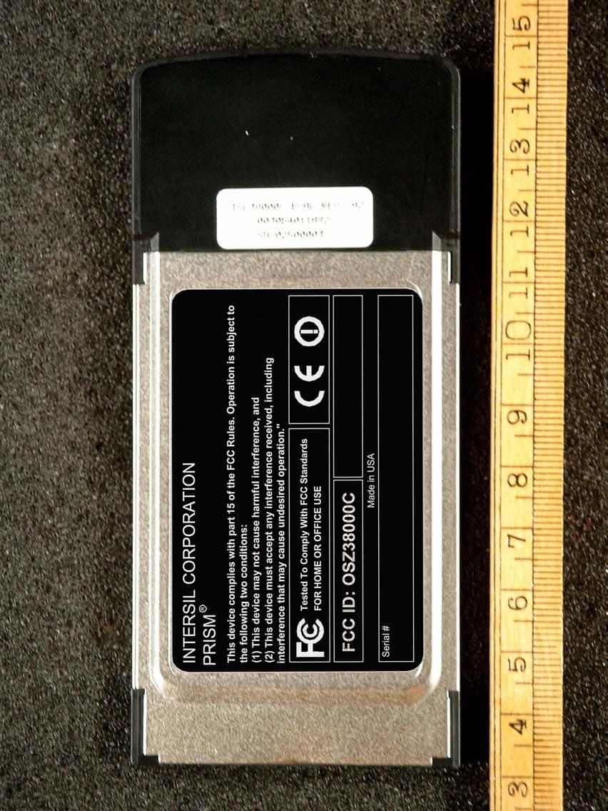 2.4 GHz IEEE 802.11g WLAN Cardbus Card - FCC ID OSZ38000C - Conexant Systems Inc. (2)