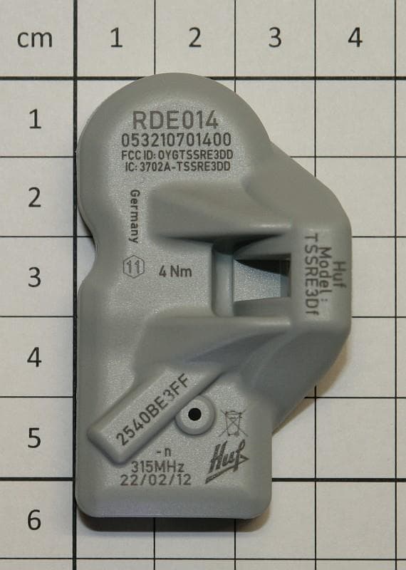TPMS Sensor - FCC ID OYGTSSRE3DD - Huf Baolong Electronics Bretten GmbH