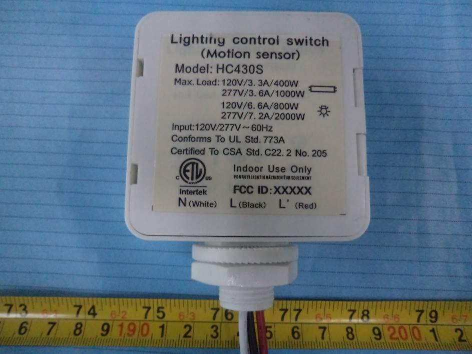 Lighting Control Switch (Motion sensor) - FCC ID OZ3HC430S - Hytronik Electronics Co., Ltd