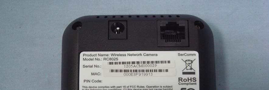 Wireless Network Camera - FCC ID P27RC8025 - Sercomm Corporation (5)