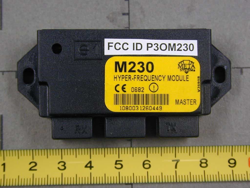 Microwave Module - FCC ID P3OM230 - META System S.p.A.