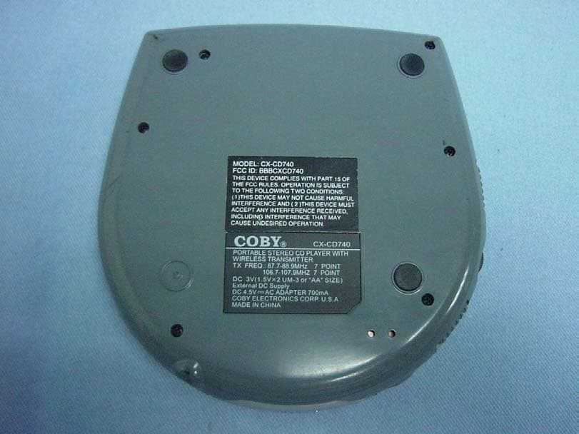 CD Player W/Build-In Transmitter - FCC ID P5UCXCD740 - Coby Electronics Co., Ltd.