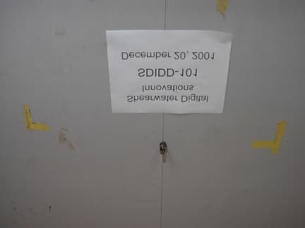 Door dowel security sensor RF transmitter - FCC ID P7YSDIDD101 - Shearwater Digital Innovations