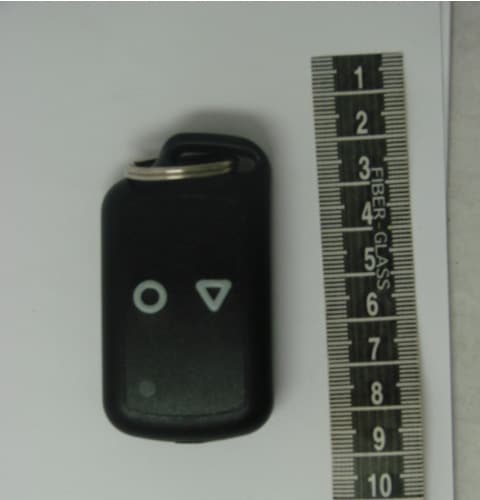 Transmitter keyfob for Hornet systems - FCC ID P9OHORNET-TX - RF Solutions Ltd.