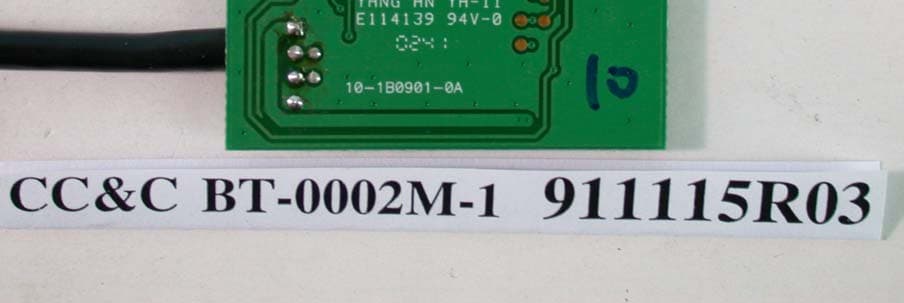 Bluetooth Module - FCC ID PANBT0002M1 - CC&C Technologies, Inc.