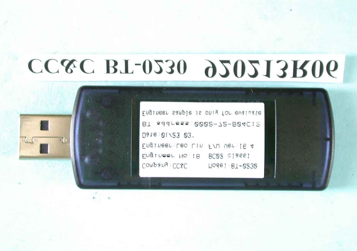 Bluetooth USB Adapter Class 1 - FCC ID PANBT0230 - CC&C Technologies, Inc.