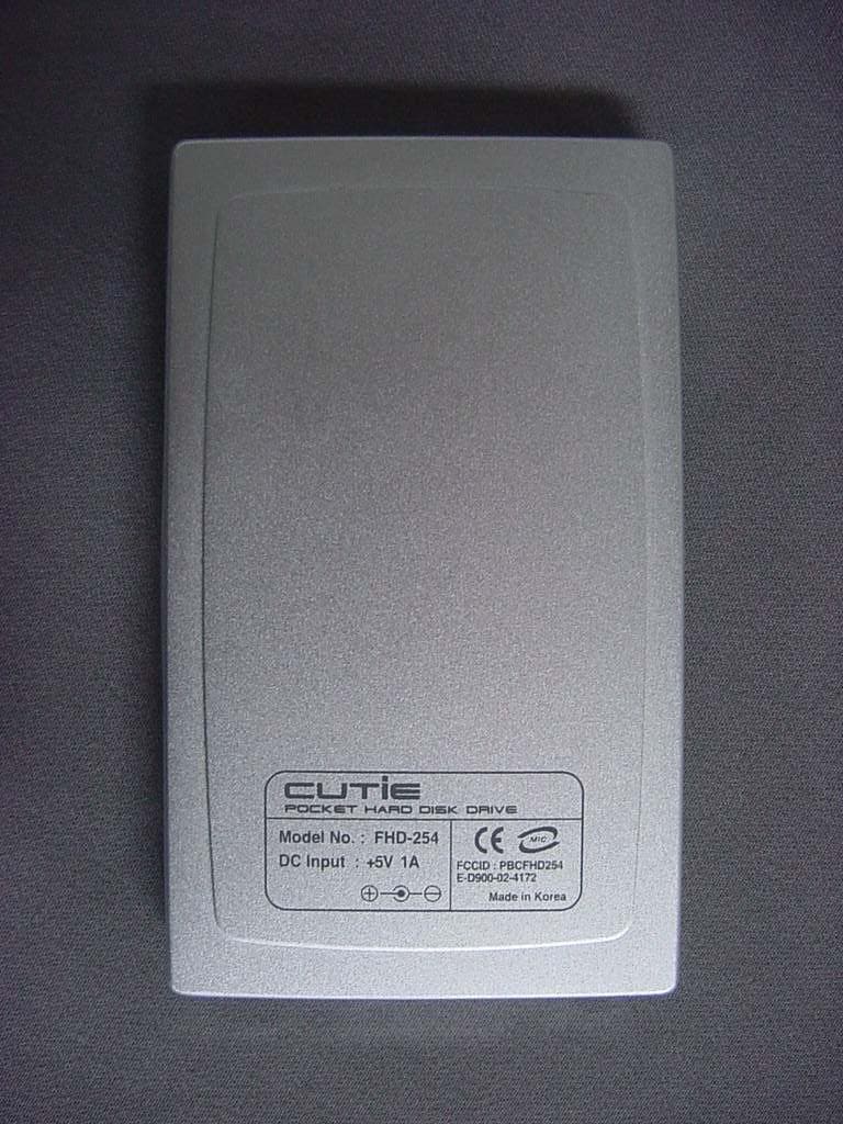 Pocket Hard Disk Drive - FCC ID PBCFHD254 - Sarotech Co., Ltd.