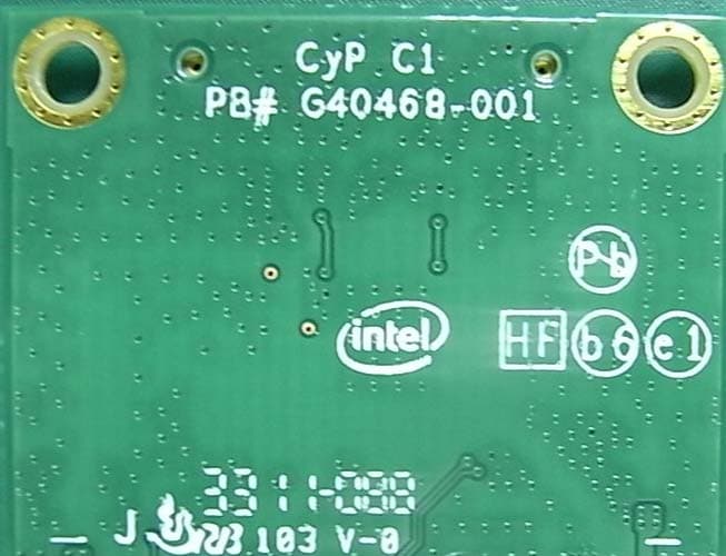 Intel Centrino Wireless-N 105 - FCC ID PD9105BNH - Intel Corporation