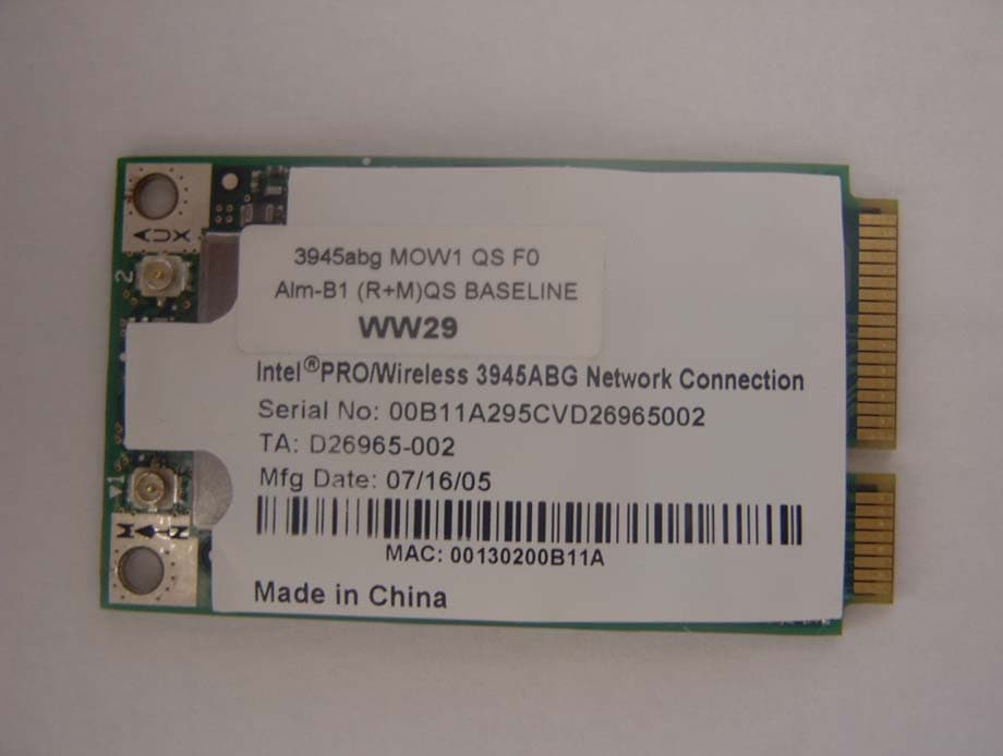 Intel PRO/Wireless 3945ABG Network Connection - FCC ID PD9LEN3945ABG - Intel Corporation (2)