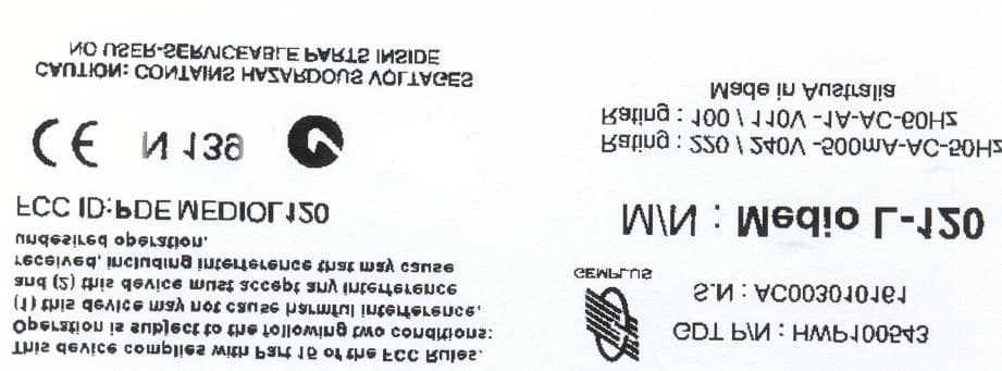 Base station for tracking system used with tags - FCC ID PDEMEDIOL120 - TAGSYS Australia Pty Ltd