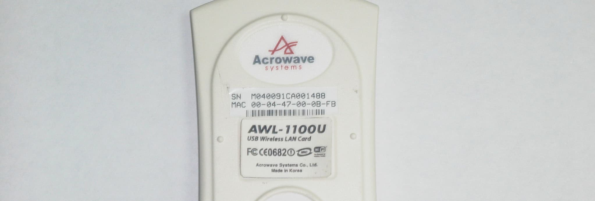DSSS WLAN IEEE802.11b USB Card - FCC ID PE6AWL-1100U - Acrowave Systems Co., Ltd (2)