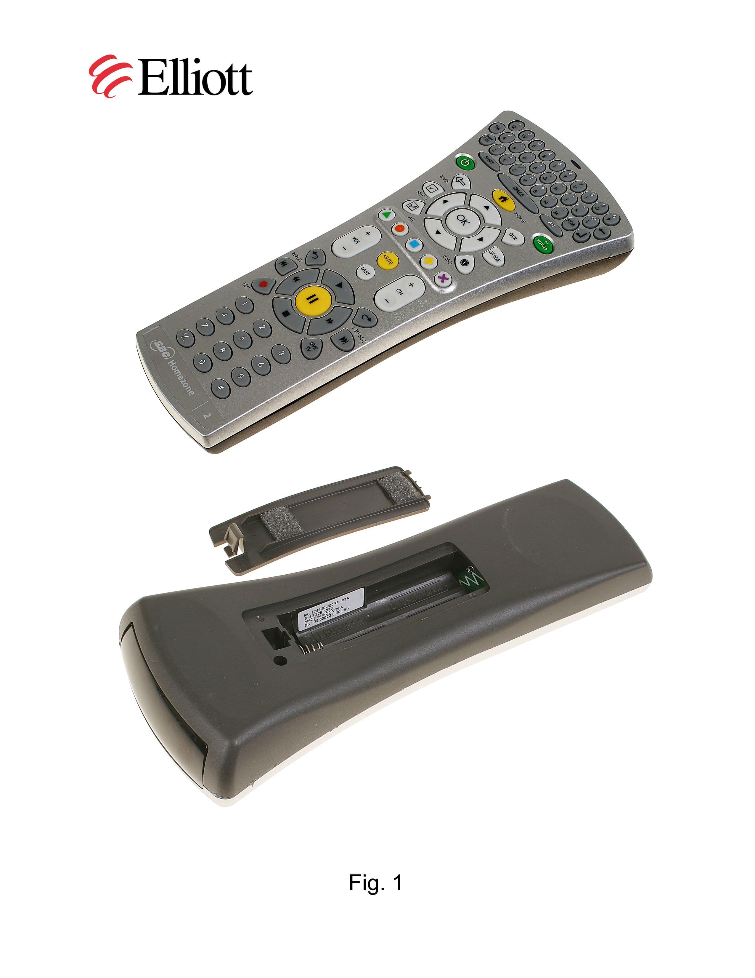 RF TV remote - FCC ID PGR2WMPLRMT - ARRIS