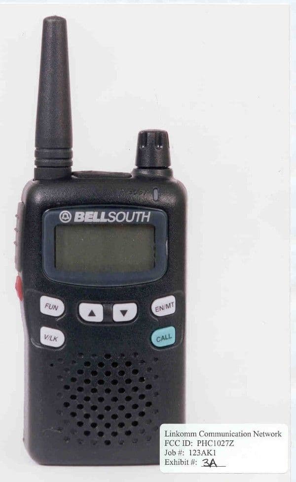 FRF - Part 95 Family Radio Face Held Transmitter - FCC ID PHC1027Z - Linkomm Communication Network