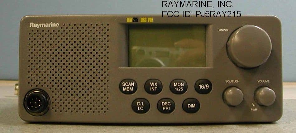 Marine Transceiver - FCC ID PJ5RAY215 - Flir Belgium BVBA