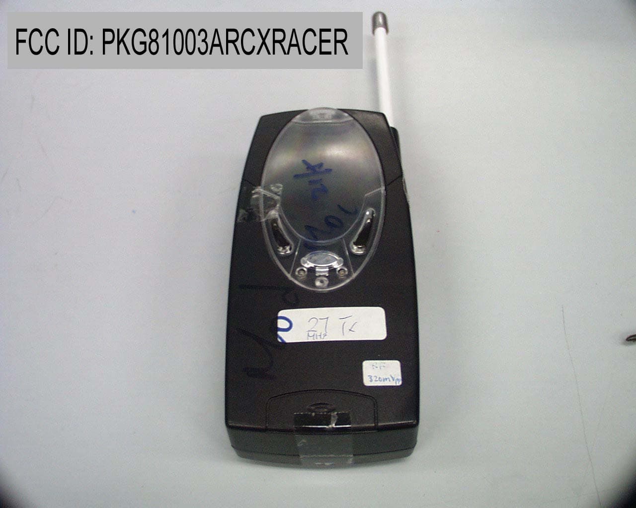 Remote Control Toy Car - FCC ID PKG81003ARCXRACER - May Cheong Toy Products Fty. Ltd.